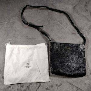 Kate Spade Bay Street Cora Crossbody Black Leather Pebbled Shoulder Bag EUC Mint